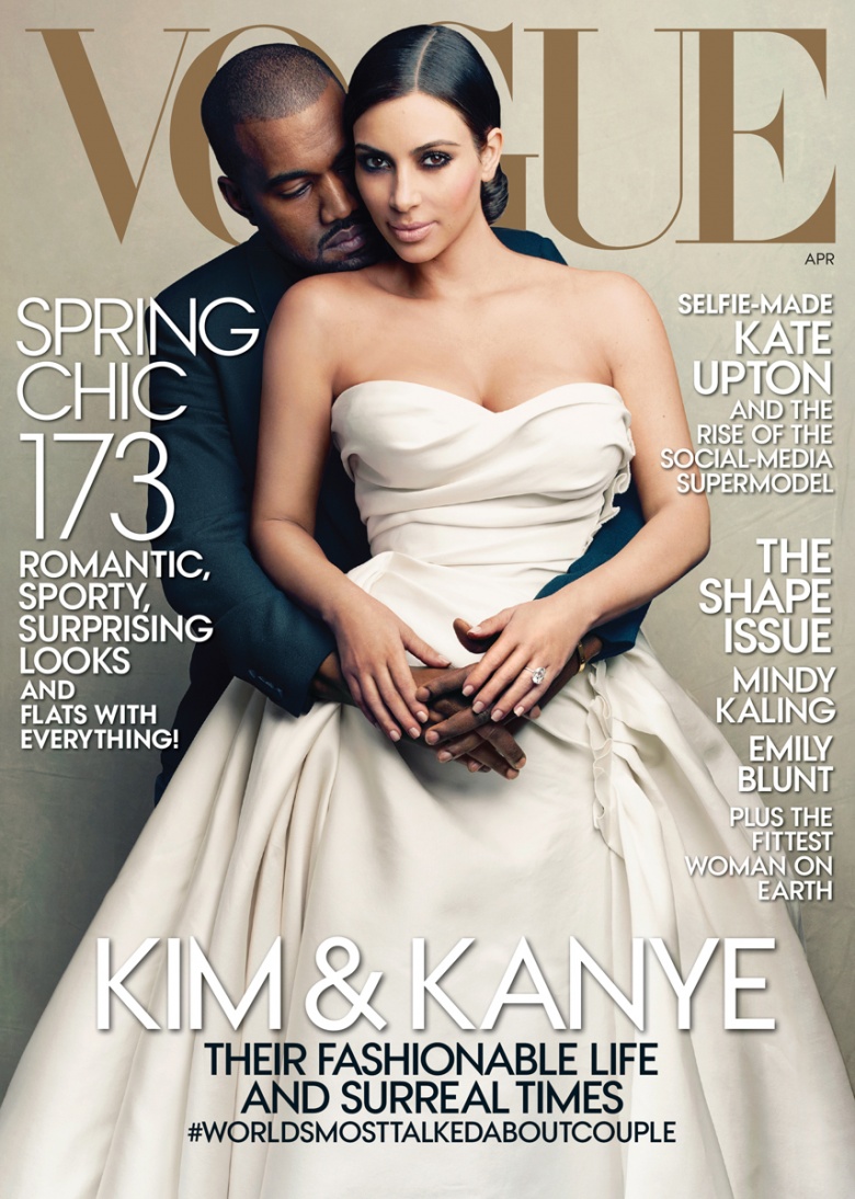 Kanye West and Kim Kardashian Vogue